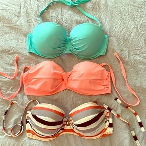 Victoria Secret strapless bikini tops lot- 34D